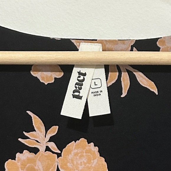 Pact Floral Asymmetrical Organic Cotton Midi Dress - Picture 4 of 9